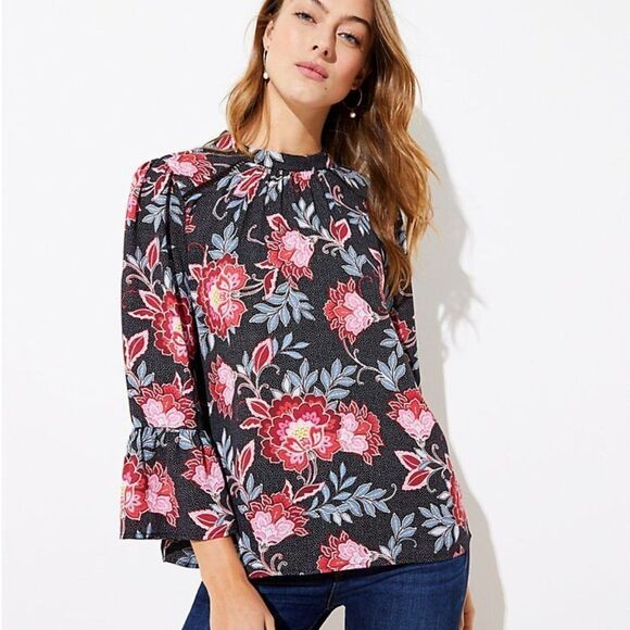 LOFT Tops - LOFT Garden Bell Sleeve Blouse, size small